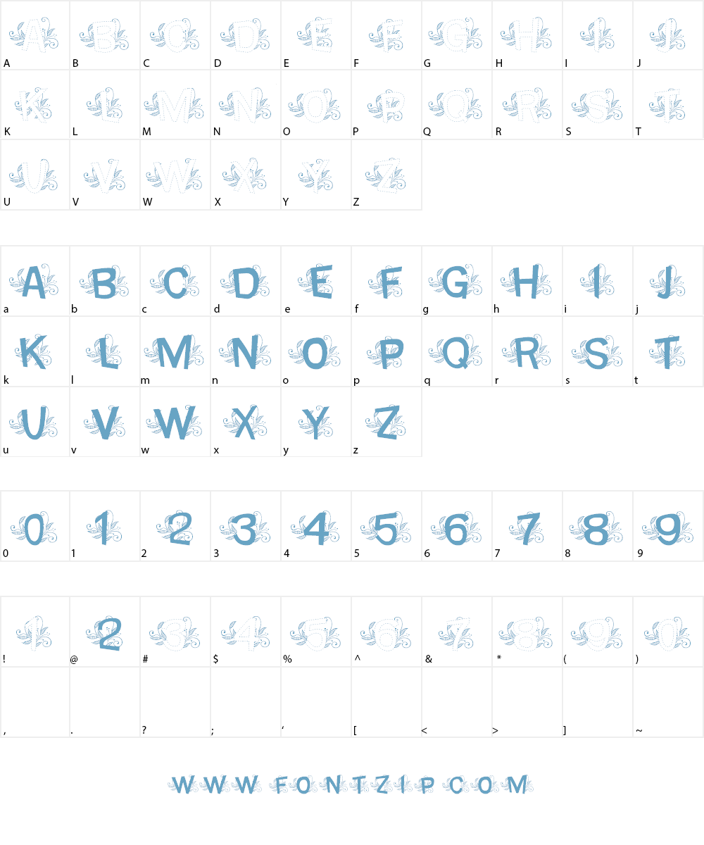 MTF Base Leafy Font Character